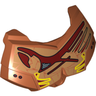 Lego Large Figure Chest Cover, Armour Small with Tan and Reddish Brown Print / Dark Orange