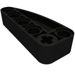 Technic Beam 2 x 5 L-Shape with Quarter Ellipse Thick / Black