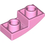 Brick Curved Inverted 2 x 1 / Bright Pink