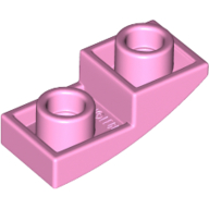 Lego Brick Curved Inverted 2 x 1 / Bright Pink