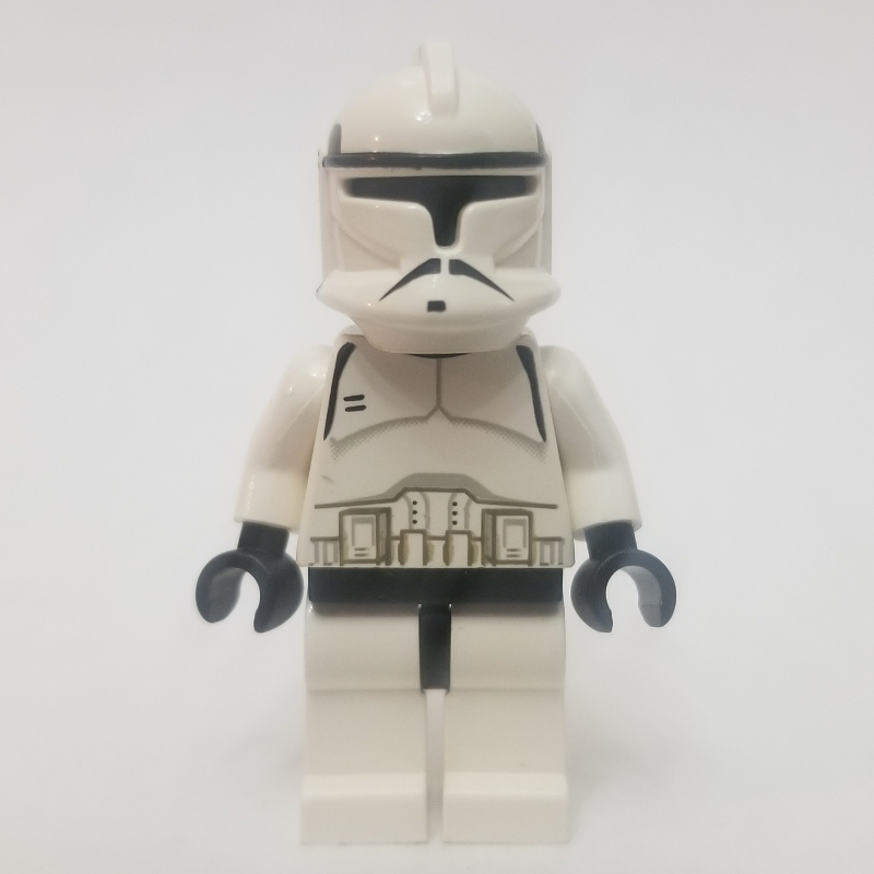 Lego Clone Trooper, Phase I Armor, Plain Black Head