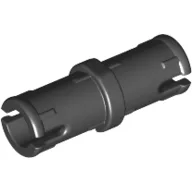 Technic Pin with Friction Ridges Lengthwise with No Center Slots / Black