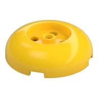 Brick Round 4 x 4 Dome Top with Round 2 x 2 Recessed, 4 Studs / Yellow