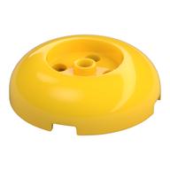 Lego Brick Round 4 x 4 Dome Top with Round 2 x 2 Recessed, 4 Studs / Yellow