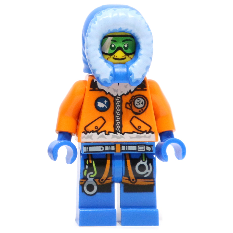 Lego Arctic Explorer, Hood, Printed Green Goggles