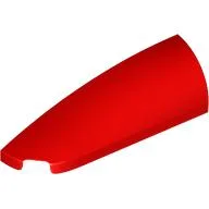 Brick Round, Curved Double 1 x 4 with Stud Notch Left / Red