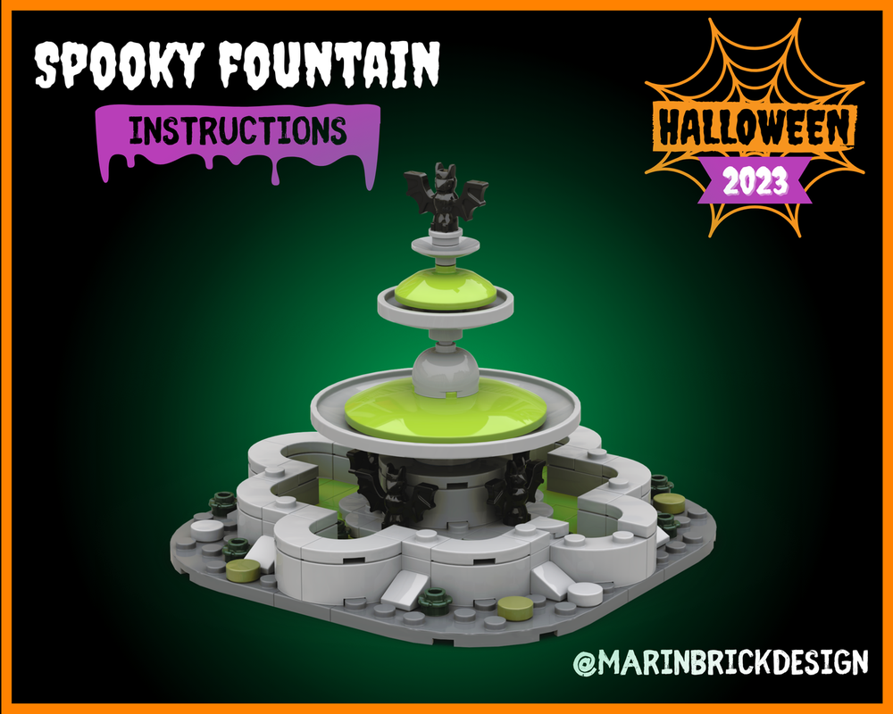 Lego Spooky Fountain - Lego Halloween Moc