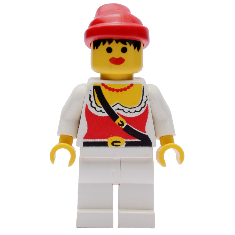 Lego Pirate - Female, White Legs, Red Bandana