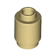 Brick Round 1 x 1 Open Stud / Tan