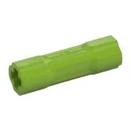 Technic Driving Ring Connector Smooth [2 rounded and 2 flat side walls] / Lime