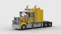 Lego delivery road train