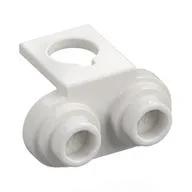 Minifig Neckwear Bracket with 2 Back Studs / White