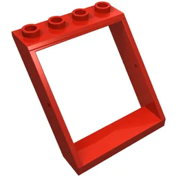 Window 4 x 4 x 3 Roof / Red
