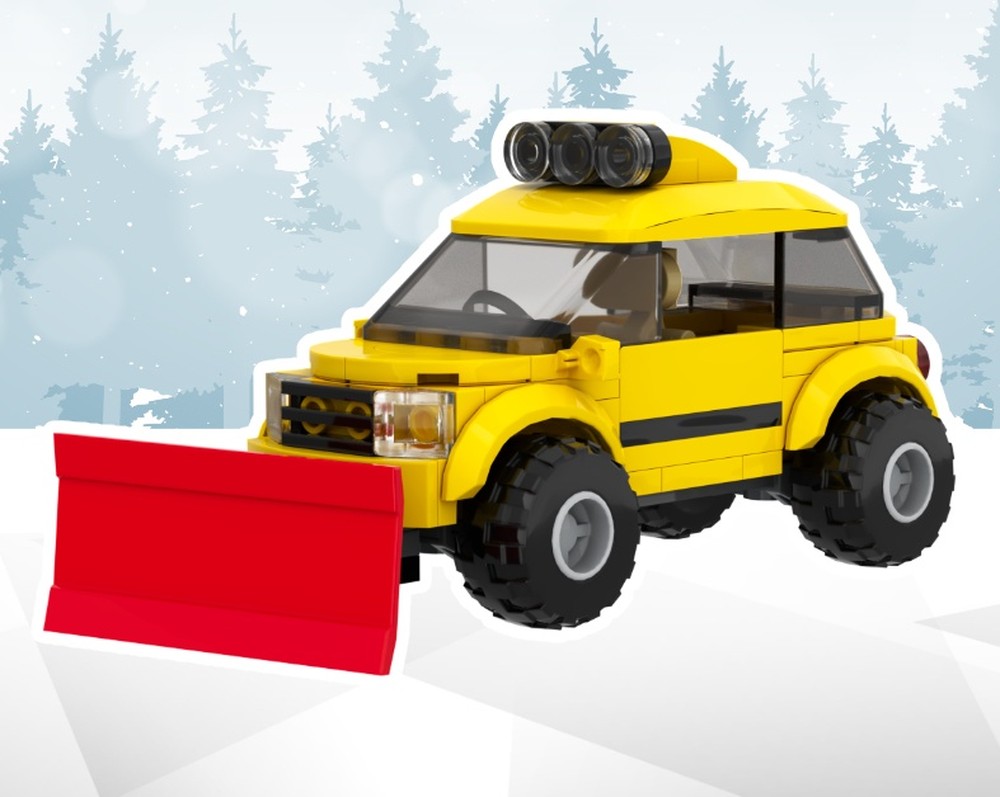 Lego Mini SUV with snow plow
