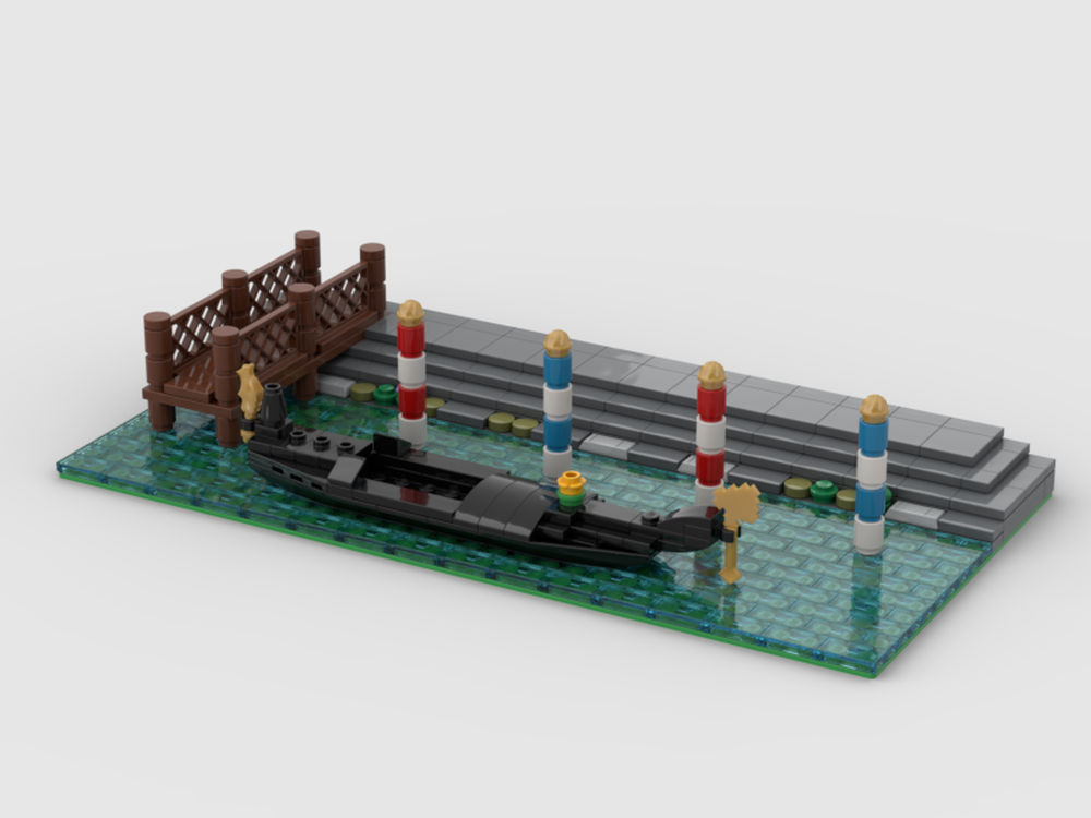 Lego Venetian Canal Scene in front of the Doge's Palace