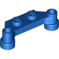 Plate Special 1 x 4 Offset with Bar Holes / Blue