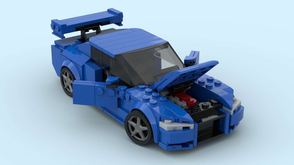Lego Skyline GT-R (R34 blue version) inspired