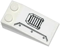 Slope 18 4 x 2 with Air Vent and Riveted Metal Plate Pattern Model Right Side (Sticker) - Set 75918