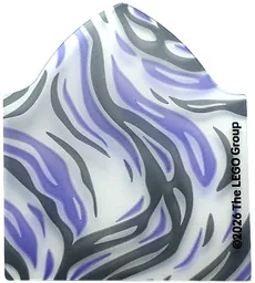 Energy / Smoke, Dark Bluish Gray and Medium Lavender Swirls and Waves Print (The Veil)