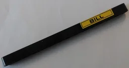 Technic, Liftarm Thick 1 x 15 with Black 'BILL' on Yellow Background Pattern (Sticker) - Set 8258