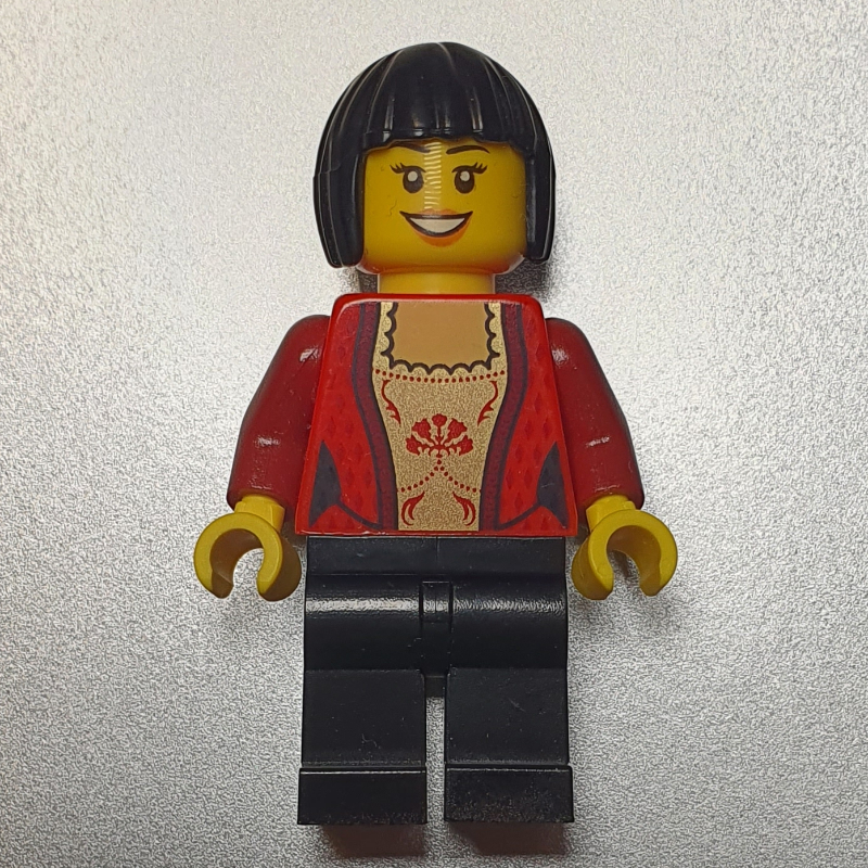 Lego Woman, Corset, Black Legs, Black Hair
