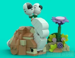 31367 Cartoon Snail with Flower