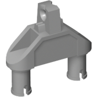 Lego Hinge 1 x 3 Triangle with Two Pins, 1 Locking Finger, Round Pin Holes / Light Bluish Gray