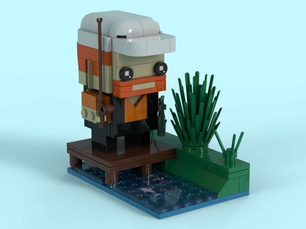 Lego Brick-built Fisherman