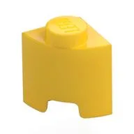 Brick Round, Quarter 1 x 1 / Yellow