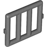 Bar 1 x 4 x 3 Window [Side Tabs] / Dark Bluish Gray