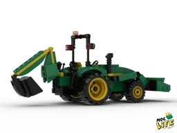 John Deere 4000 with backhoe