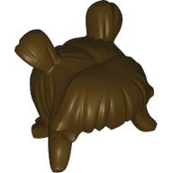 Lego Hair Long with 2 Buns [PLAIN] / Dark Brown