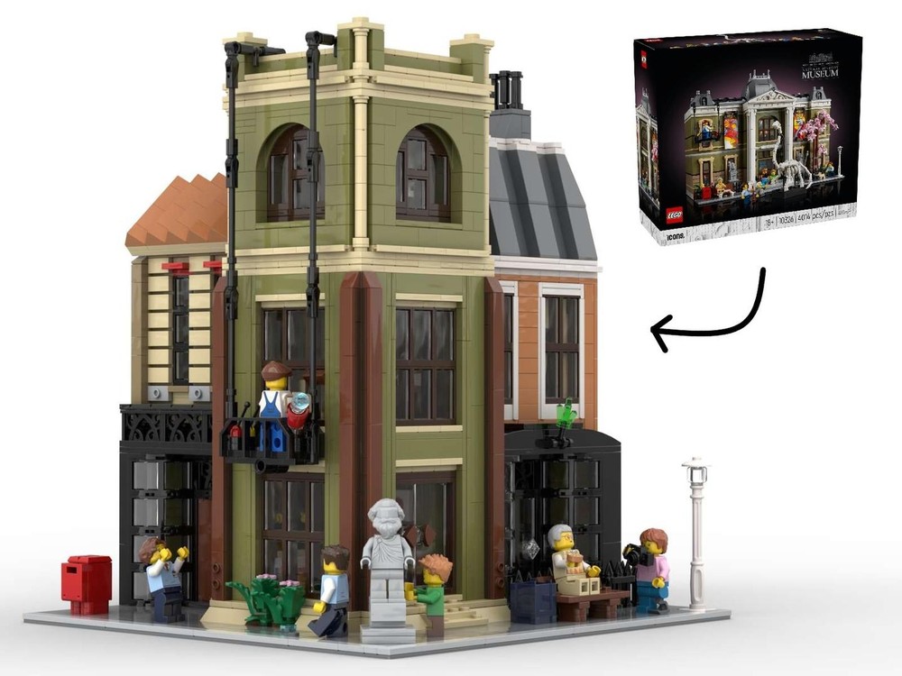 Lego Office, Jeweller and Pet Shop (alt build of Natural History Museum - 10326)