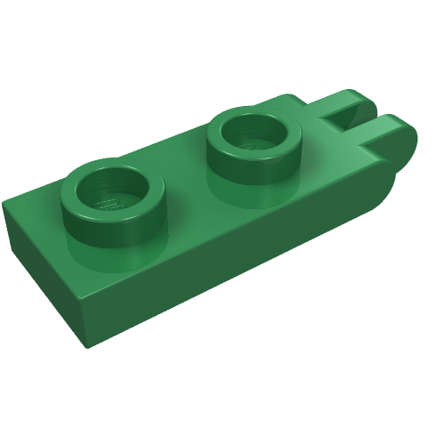 Lego Hinge Plate 1 x 2 with 2 Fingers and Hollow Studs / Green