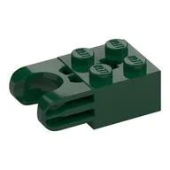 Technic Brick Special 2 x 2 with Ball Socket Wide and Axle Hole, No Arm Holes / Dark Green