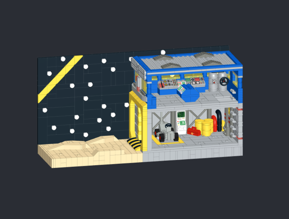 Lego Classic space base diorama