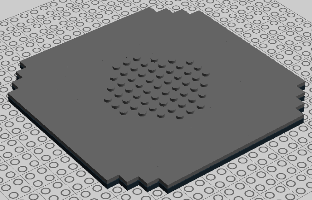 Lego Dual-Lane Roundabout Plate