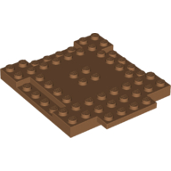 Lego Plate Special 8 x 9 x 2/3 with 1 x 4 Recessed / Medium Nougat