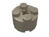 Brick Round 2 x 2 with Axle Hole / Dark Tan