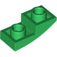 Brick Curved Inverted 2 x 1 / Green