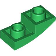 Lego Brick Curved Inverted 2 x 1 / Green