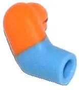 Arm, Right with Molded Orange Short Sleeve  Pattern / Medium Blue