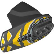 Lego Large Figure Limb Cover, Size 5, Armor with Ball Joint Socket with Yellow Insect Print (Waspix) / Black