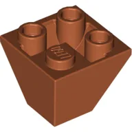 Brick Sloped Inverted 45° 2 x 2 Double Convex / Dark Orange
