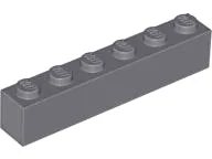Brick 1 x 6 / Dark Bluish Gray