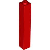 Brick 1 x 1 x 5 with Solid Stud / Red