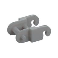 Lego Technic Link, Reinforced, with Beveled Edge / Light Bluish Gray