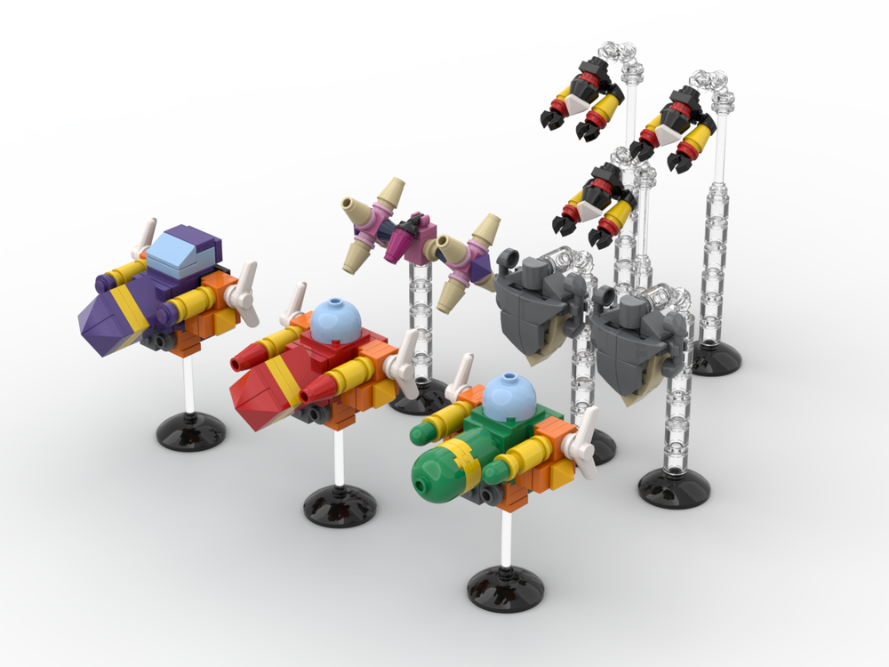 Lego Gummi Ships & Heartless Fleet (Kingdom Hearts II)