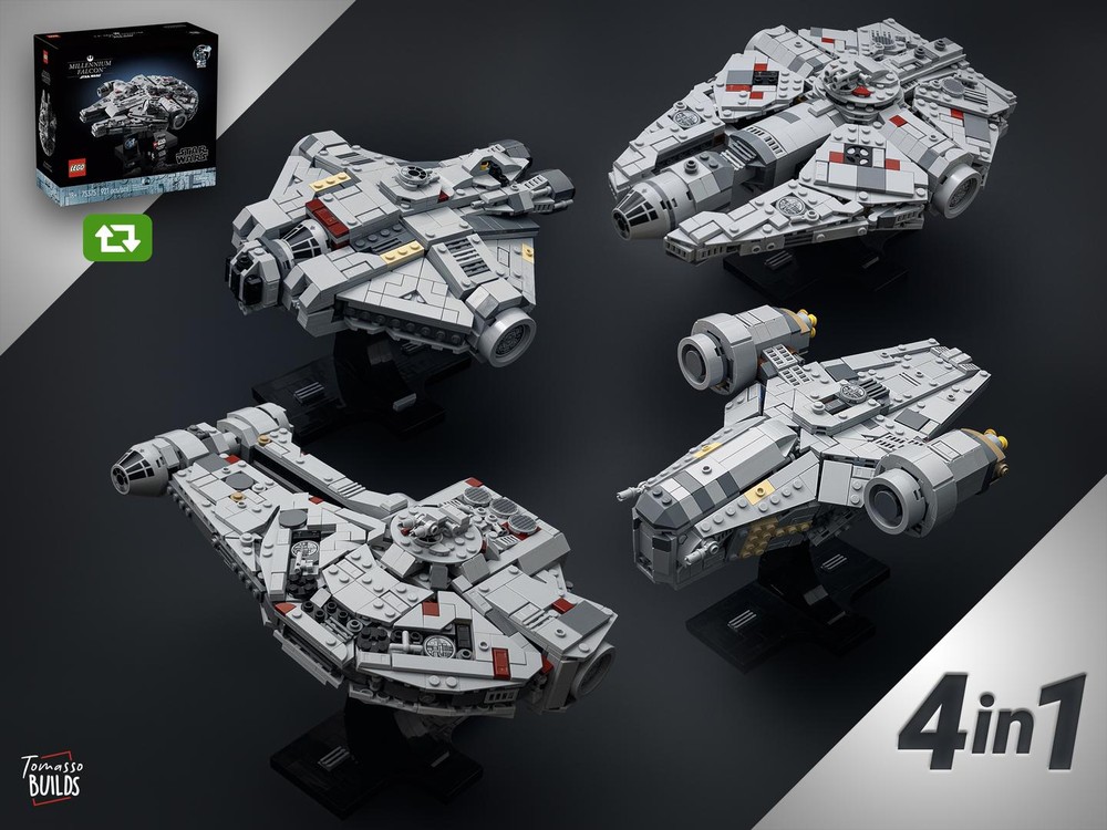 Lego 75375 Alternate 4 in 1 Bundle: Outrider + Razor Crest + Ghost + Otana