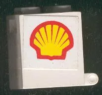 Container, Box 2 x 2 x 2 - Solid Studs with Shell Logo Pattern on Both Sides (Stickers) - Set 6378